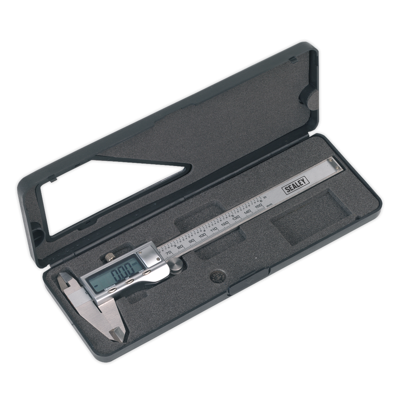 Sealey AK9621EV 0-150mm(0-6") Stainless Steel Digital Vernier Caliper