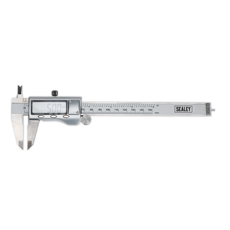 Sealey AK9621EV 0-150mm(0-6") Stainless Steel Digital Vernier Caliper