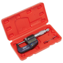 Sealey AK9635D 0-25mm(0-1") Digital External Micrometer