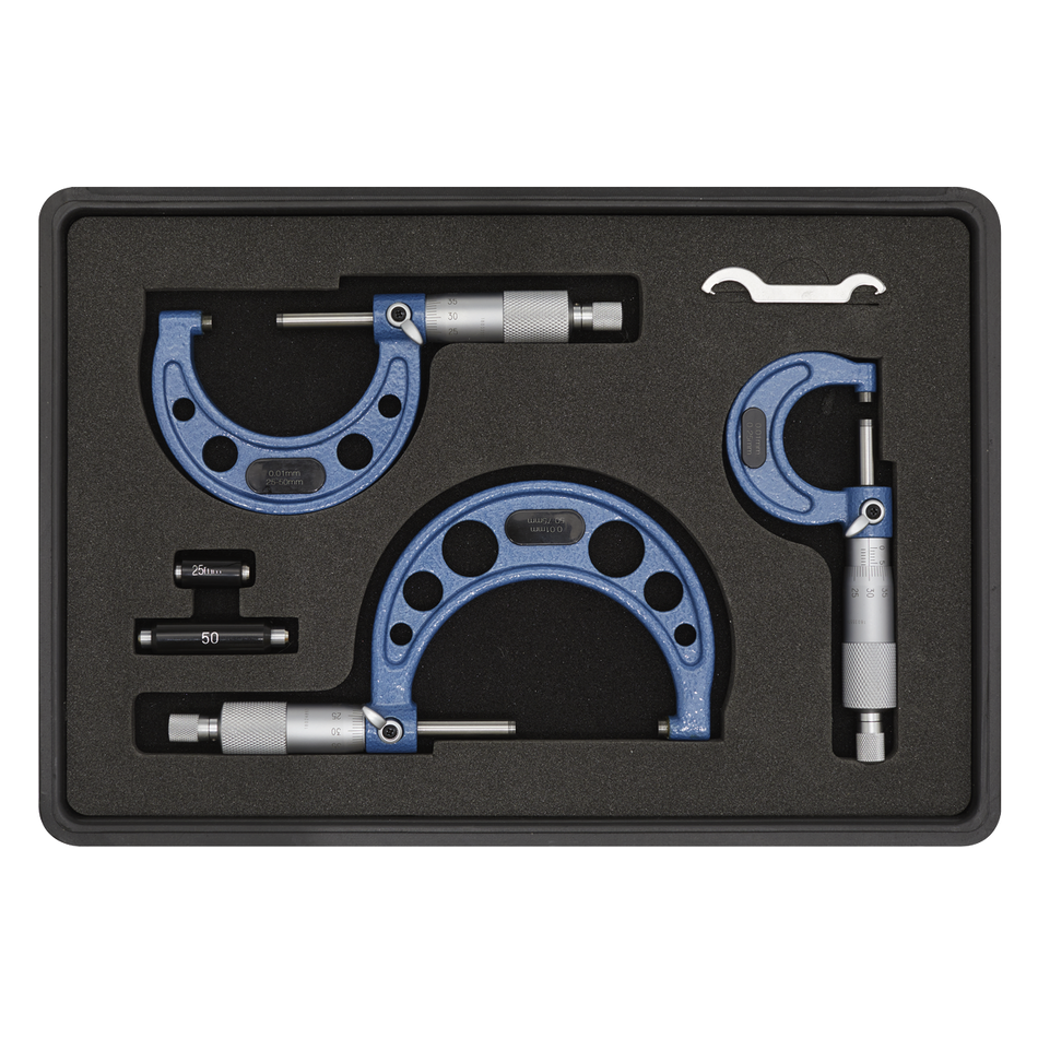 Sealey AK9651M 3pc Micrometer Set - Metric
