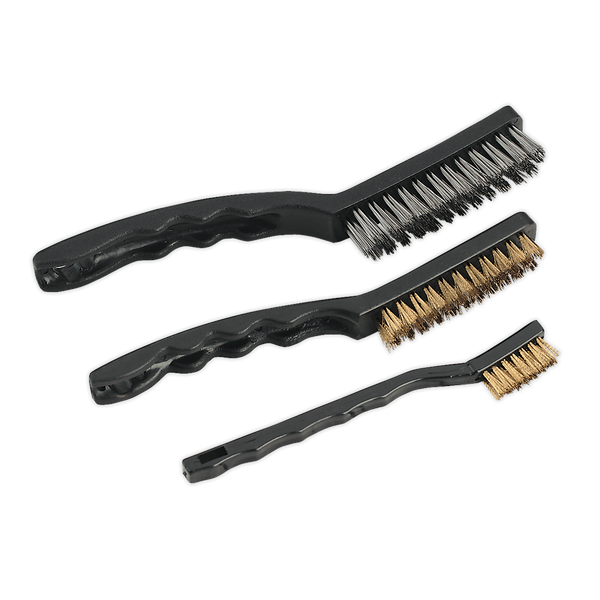 Sealey AK9801 3pc Auto Engineer√¢‚Ç¨‚Ñ¢s Wire Brush Set