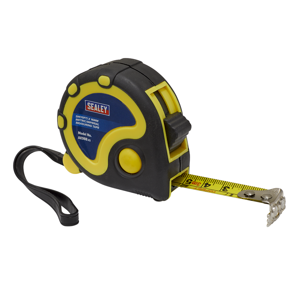 Sealey AK988 3m(10ft) x 16mm Metric/Imperial Tape Measure