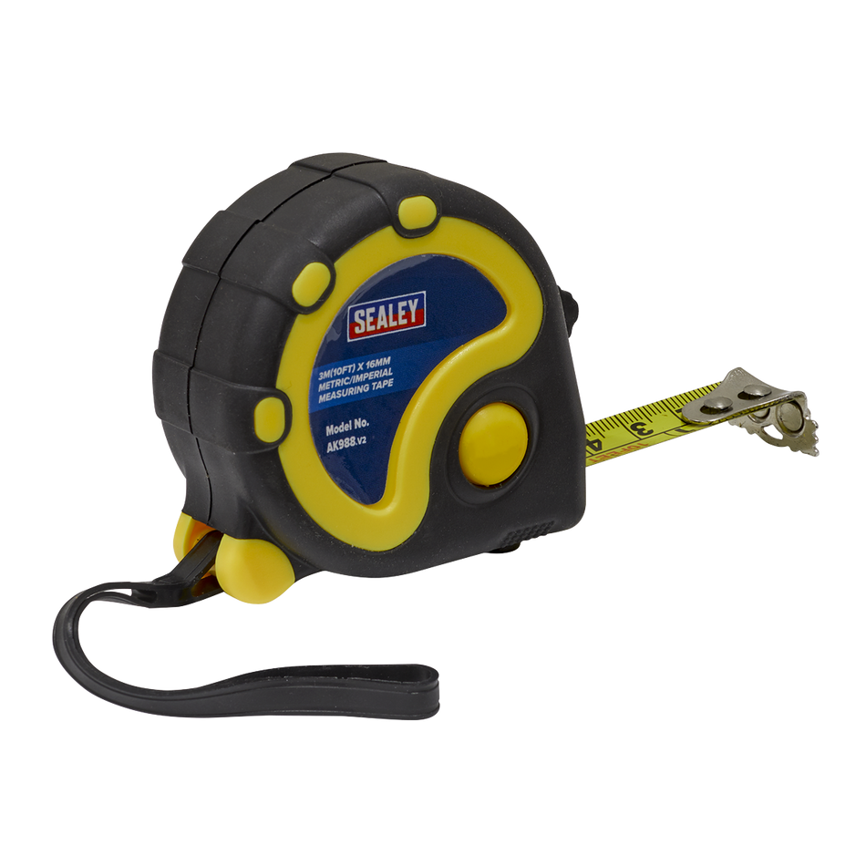 Sealey AK988 3m(10ft) x 16mm Metric/Imperial Tape Measure
