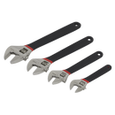 Sealey AK9935 4pc Adjustable Wrench Set Ni-Fe Finish