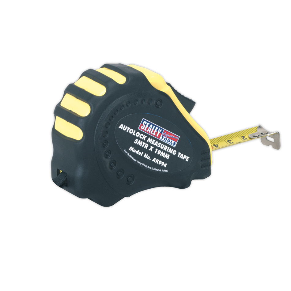 Sealey AK994 5m(16ft) x 19mm Autolock Tape Measure - Metric/Imperial