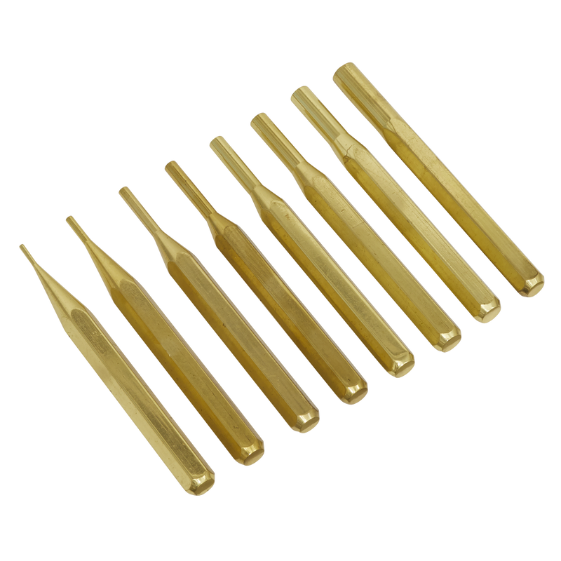 Sealey AKB08 Brass Pin Punch Set 8pc