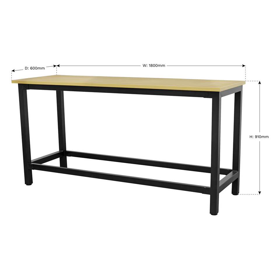 Sealey AP0618 1.8m Heavy-Duty Steel Workbench with 25mm MDF Top
