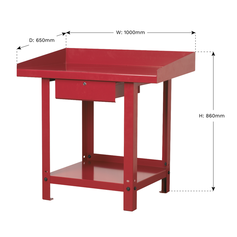 Sealey AP1010 1m Steel Workbench with 1 Drawer