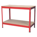 Sealey AP1210 1.2m Steel Workbench with Wooden Top