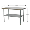 Sealey AP1248SS 1.2m Stainless Steel Workbench