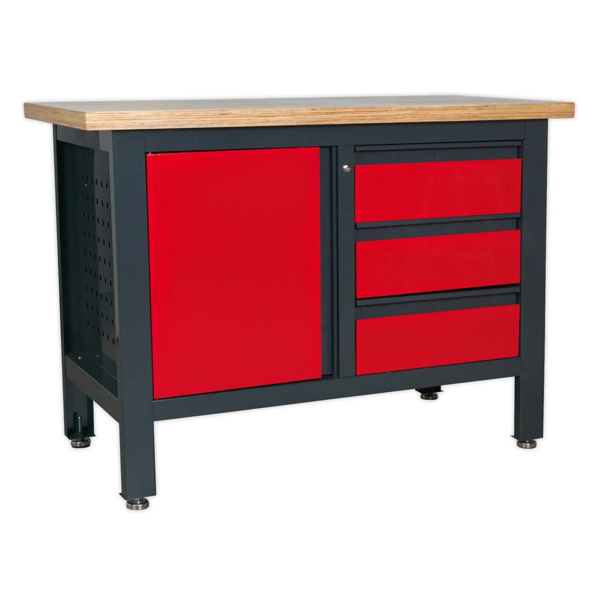 Sealey AP1372B Workstation with 3 Drawers & Cupboard