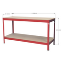 Sealey AP1535 1.53m Steel Workbench with Wooden Top