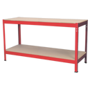 Sealey AP1535 1.53m Steel Workbench with Wooden Top