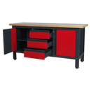 Sealey AP1905C Workstation with 3 Drawers & 2 Cupboards
