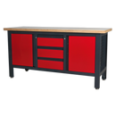 Sealey AP1905C Workstation with 3 Drawers & 2 Cupboards