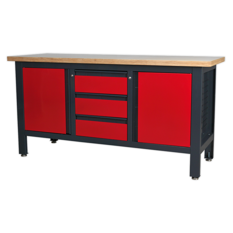 Sealey AP1905C Workstation with 3 Drawers & 2 Cupboards