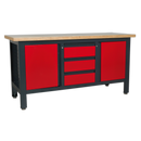 Sealey AP1905C Workstation with 3 Drawers & 2 Cupboards