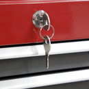 Sealey AP2200BB 6 Drawer Topchest & Rollcab Combination with Ball-Bearing Slides - Red/Grey