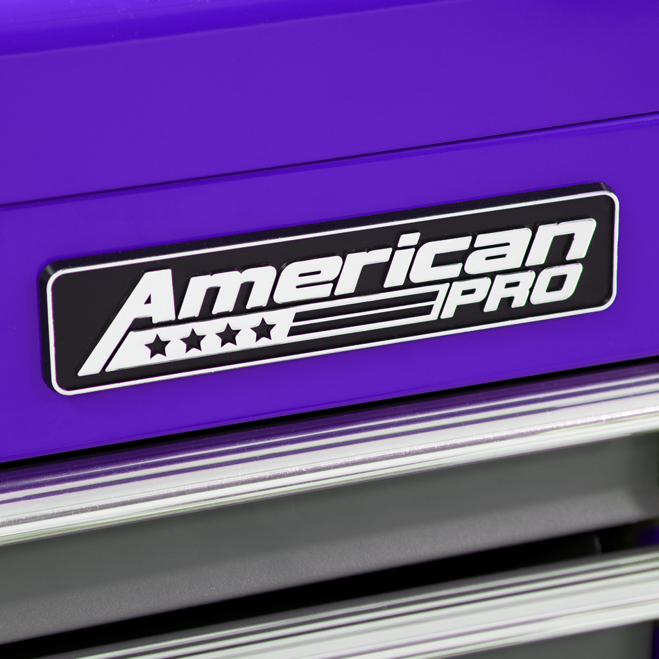 Sealey AP2200BBCP 6 Drawer Topchest & Rollcab Combination with Ball-Bearing Slides - Purple/Grey