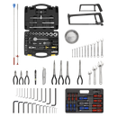 Sealey AP2200COMBOCP Topchest & Rollcab Combination 6 Drawer with Ball-Bearing Slides - Purple/Grey & 128pc Tool Kit