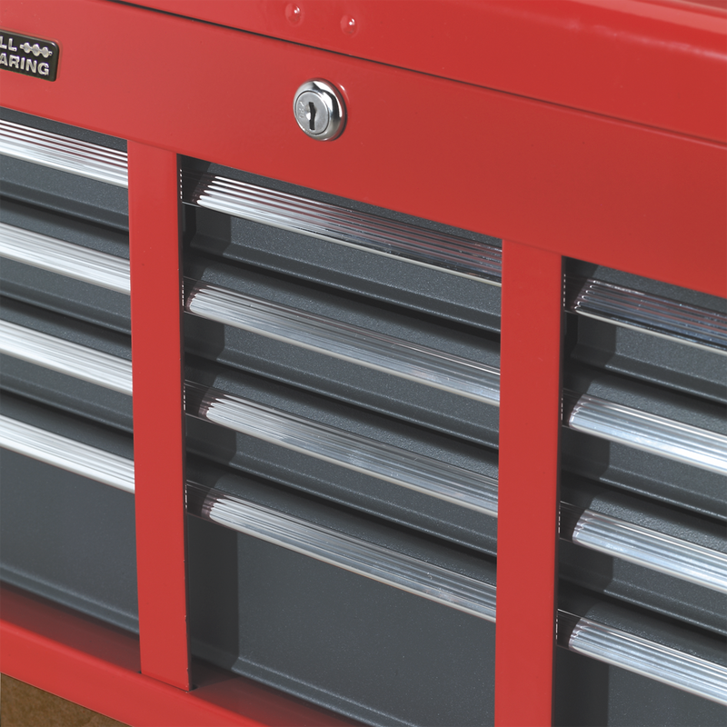 Sealey AP2201BB 6 Drawer Topchest with Ball-Bearing Slides - Red/Grey