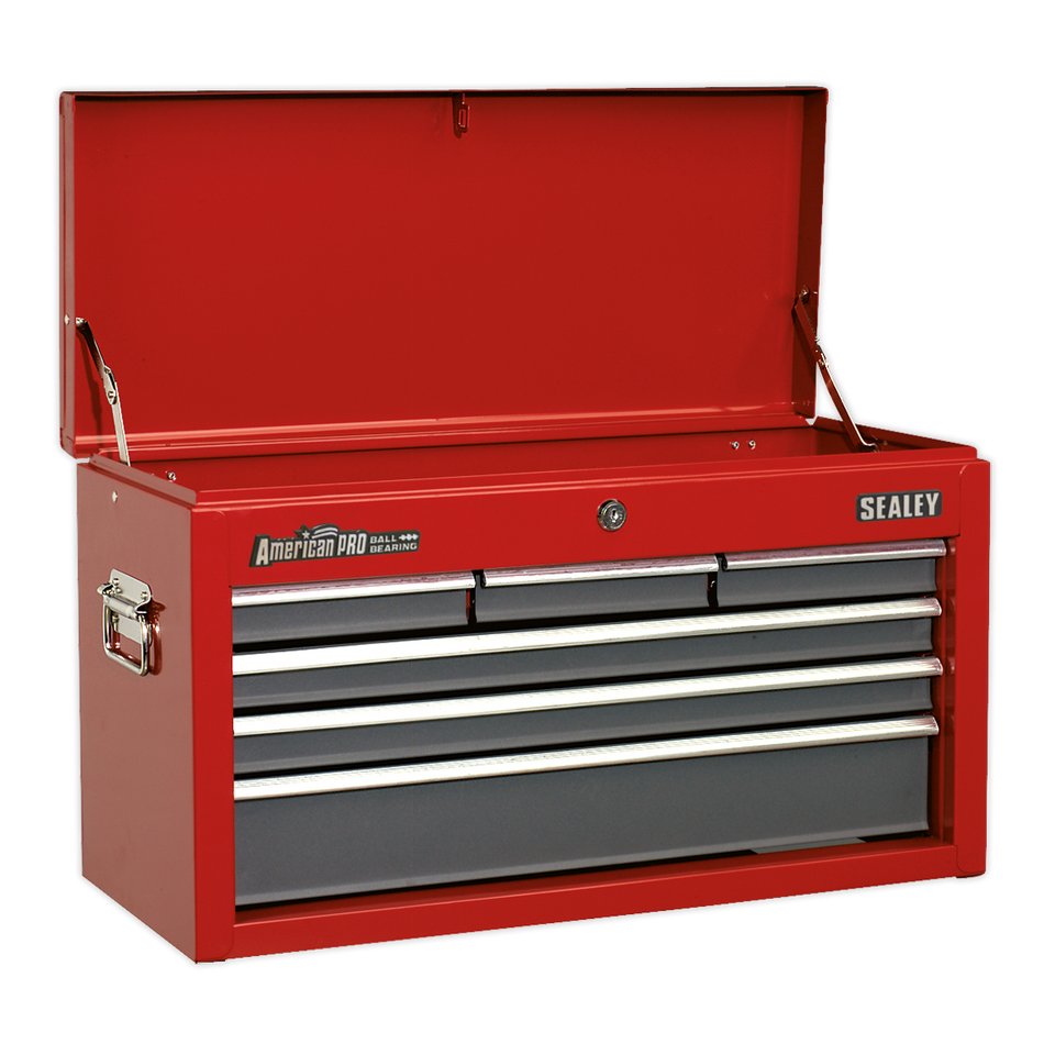 Sealey AP2201BB 6 Drawer Topchest with Ball-Bearing Slides - Red/Grey