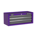 Sealey AP2200BBCPSTACK Topchest, Mid-Box & Rollcab 9 Drawer Stack - Purple