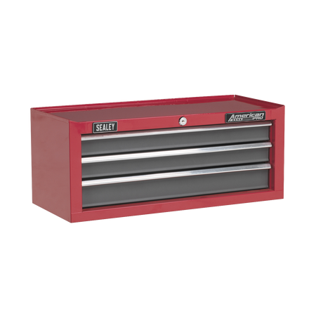 Sealey AP22309BB 3 Drawer Mid-Box with Ball-Bearing Slides - Red/Grey