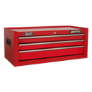 Sealey AP223 3 Drawer Mid-Box with Ball-Bearing Slides - Red