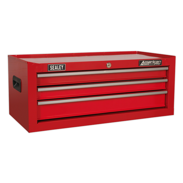 Sealey AP223 3 Drawer Mid-Box with Ball-Bearing Slides - Red