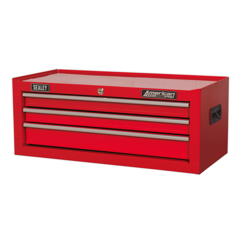 Sealey AP223 3 Drawer Mid-Box with Ball-Bearing Slides - Red