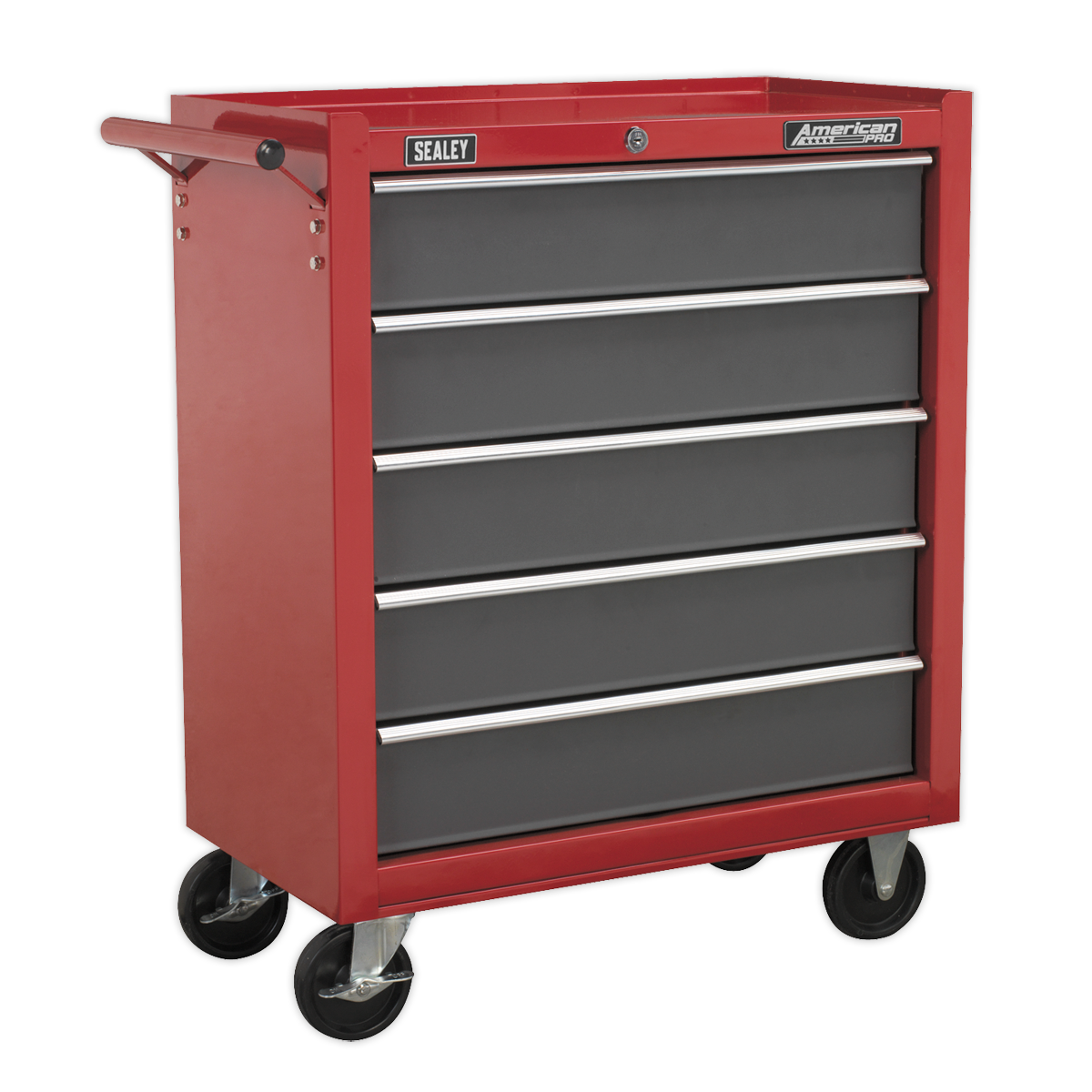 Sealey AP22505BB 5 Drawer Rollcab with Ball-Bearing Slides - Red/Grey