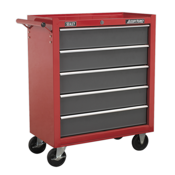 Sealey AP22505BB 5 Drawer Rollcab with Ball-Bearing Slides - Red/Grey