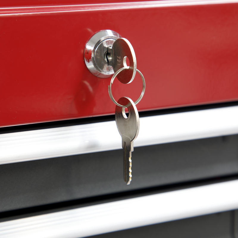 Sealey AP22507BB 7 Drawer Rollcab with Ball-Bearing Slides - Red/Grey