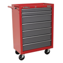 Sealey AP22507BB 7 Drawer Rollcab with Ball-Bearing Slides - Red/Grey