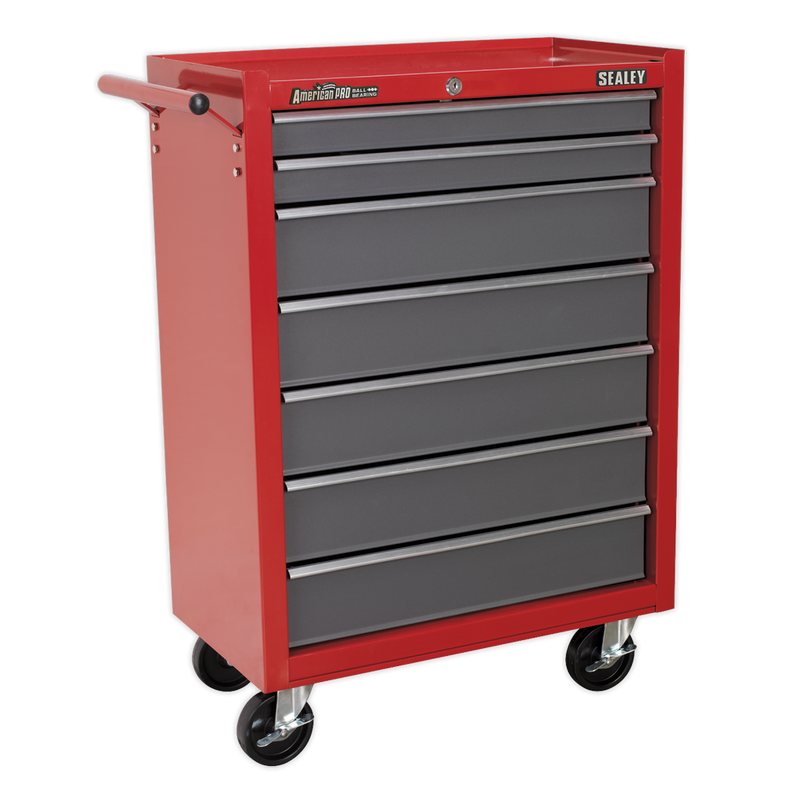 Sealey AP22507BB 7 Drawer Rollcab with Ball-Bearing Slides - Red/Grey