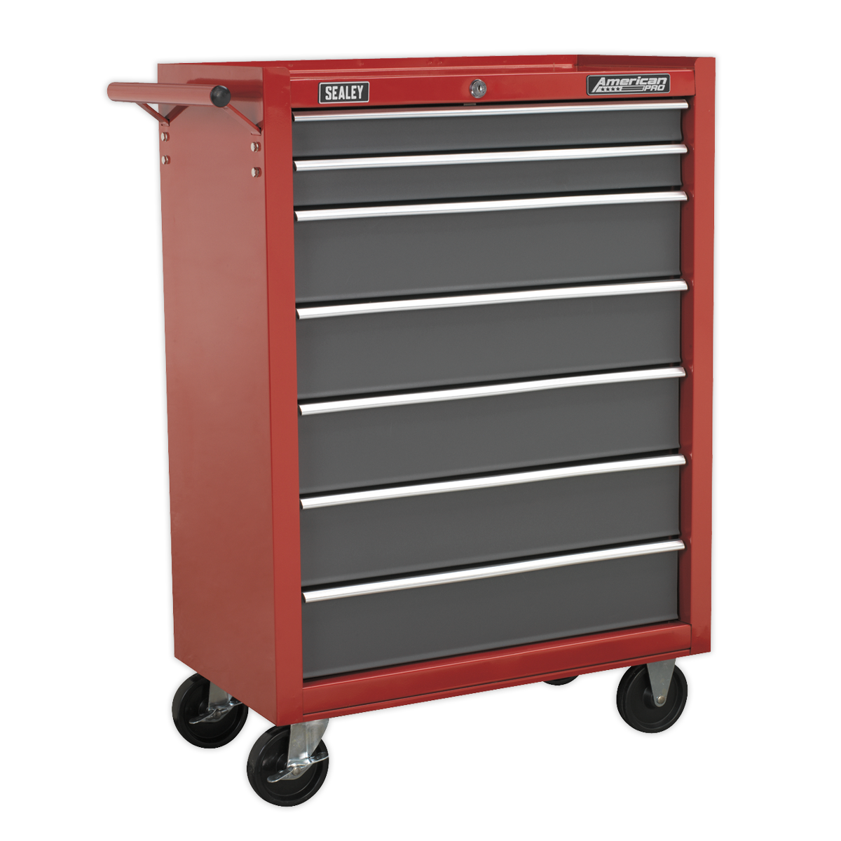 Sealey AP22507BB 7 Drawer Rollcab with Ball-Bearing Slides - Red/Grey