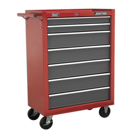 Sealey AP22507BB 7 Drawer Rollcab with Ball-Bearing Slides - Red/Grey