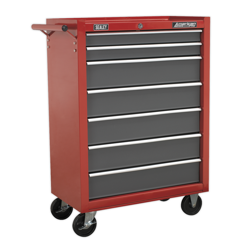 Sealey AP22507BB 7 Drawer Rollcab with Ball-Bearing Slides - Red/Grey