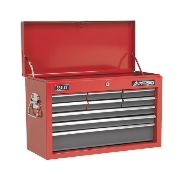 Sealey AP22509BB 9 Drawer Topchest with Ball-Bearing Slides - Red/Grey