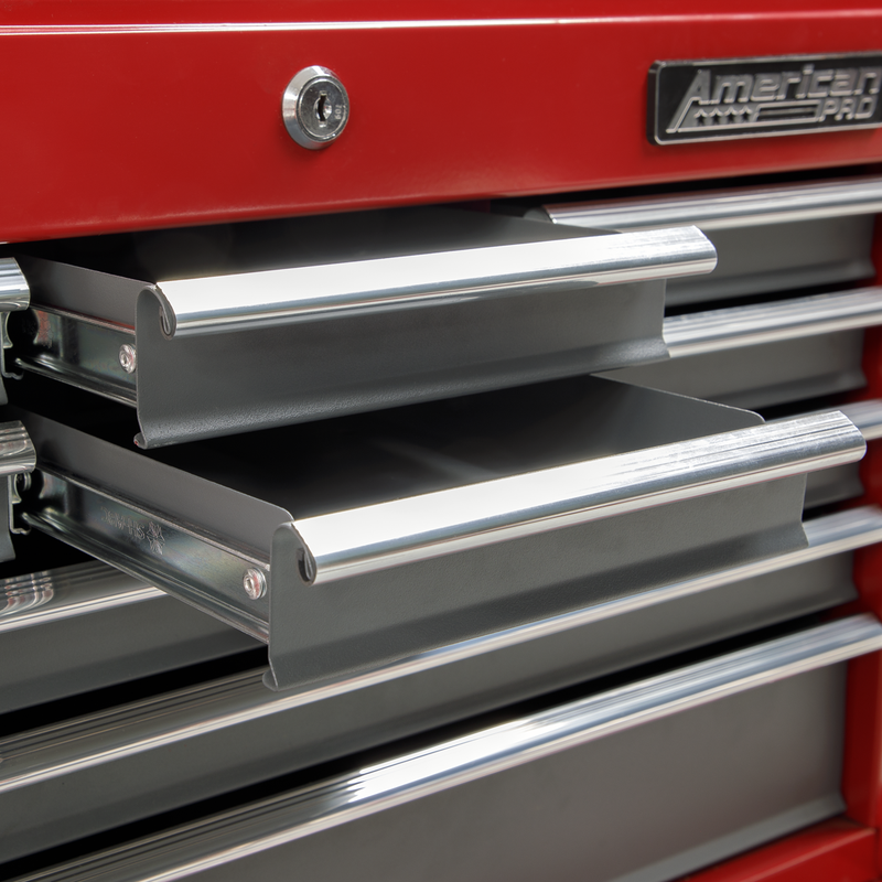 Sealey AP22509BB 9 Drawer Topchest with Ball-Bearing Slides - Red/Grey