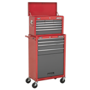 Sealey AP22513BB 13 Drawer Topchest & Rollcab Combination with Ball-Bearing Slides - Red/Grey