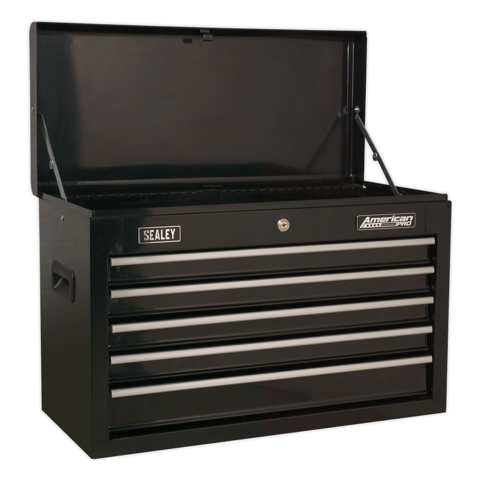 Sealey AP225B 5 Drawer Topchest with Ball-Bearing Slides - Black