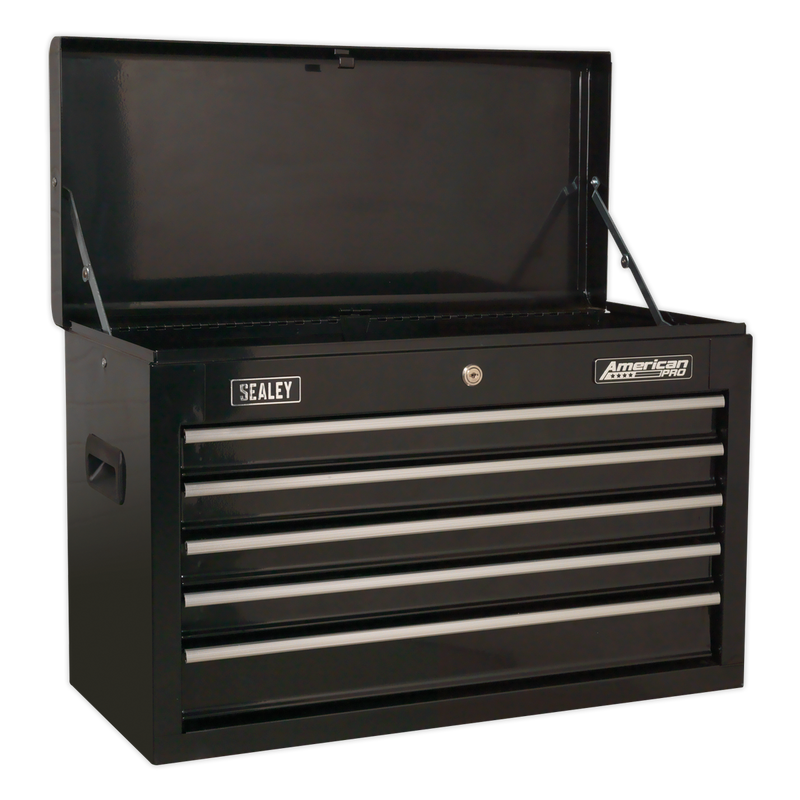 Sealey AP225BCOMBO 5 Drawer Topchest with Ball-Bearing Slides - Black & 230pc Tool Kit