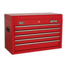 Sealey AP225 5 Drawer Topchest with Ball-Bearing Slides - Red
