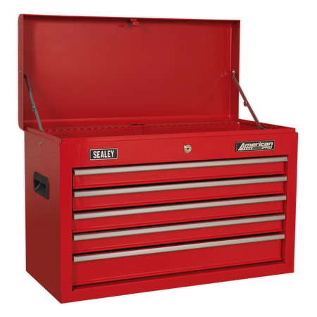 Sealey AP225 5 Drawer Topchest with Ball-Bearing Slides - Red