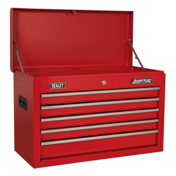 Sealey AP225 5 Drawer Topchest with Ball-Bearing Slides - Red