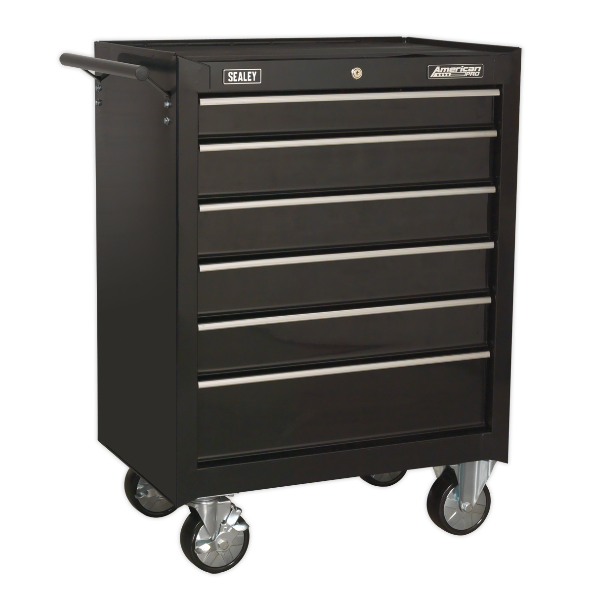 Sealey AP226B 6 Drawer Rollcab with Ball-Bearing Slides - Black