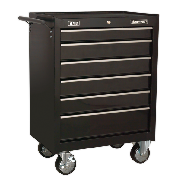 Sealey AP226B 6 Drawer Rollcab with Ball-Bearing Slides - Black