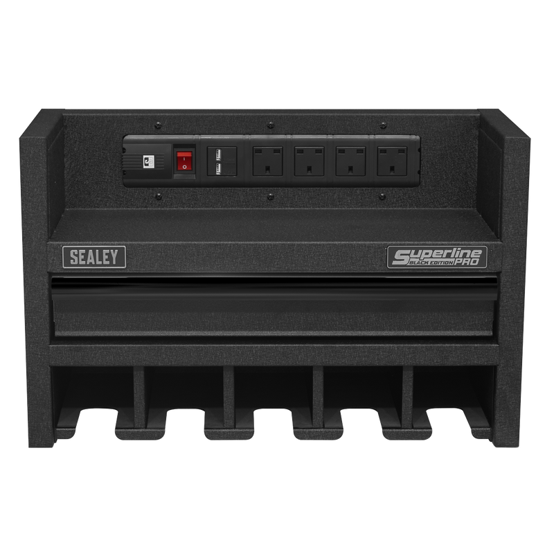 Sealey AP22SRBE 560mm Power Tool Storage Rack with Drawer & Power Strip